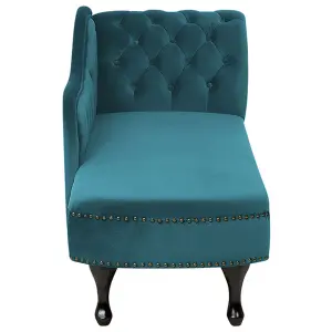 Right Hand Chaise Lounge Velvet Teal NIMES