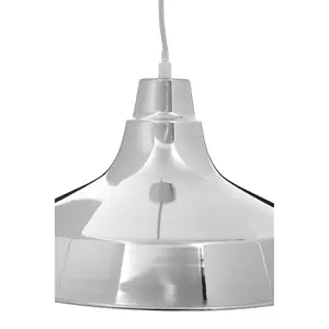 Interiors by Premier Brinn Chrome Metal Pendant Light