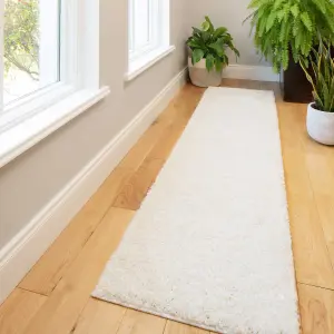 Soft Value Cream Shaggy Runner Rug 60x230cm