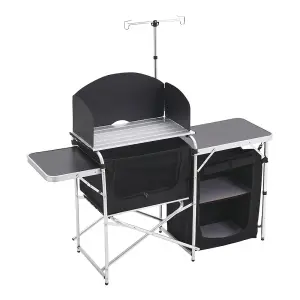 Aluminum Portable Kitchen Camping Table with Storage