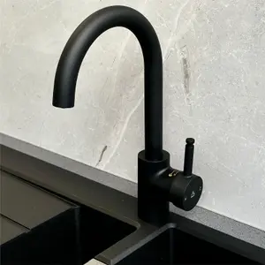 Liquida BHT311MB 3 In 1 Matt Black Kitchen Instant Boiling Hot Water Tap