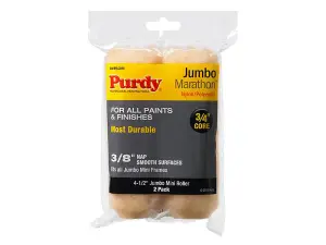 Purdy Marathon Jumbo Mini Roller Sleeve 114mm x 19mm - Durable 2 Pack for Smooth Painting