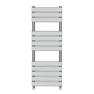 Rinse Heated Towel Rail Radiator For Bathroom Ladder Flat Panel Chrome 1200x450mm