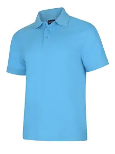 Uneek - Unisex Deluxe Poloshirt - 50% Polyester 50% Cotton - Sky - Size 5XL