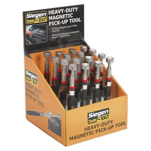 Sealey Heavy-Duty Magnetic Pick-Up Tool 3.6kg Capacity Display Box of 16 S0823DB