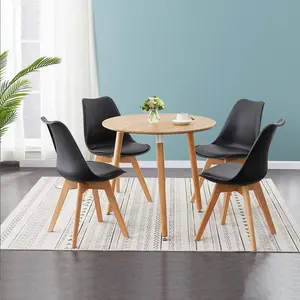 Elianna Upholstered Dining Chair (Set of 2) Black