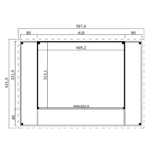 Lasita Domeo 4 V2 with Veranda Garden Office - 6m x 4.2m - Modern Summer House Double Glazed