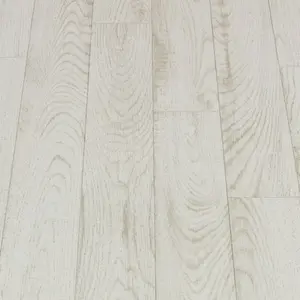 White Modern Wood Effect Anti-Slip Vinyl Flooring For Bathroom, & Kitchen, 3.8mm Thick Vinyl Sheet-4m(13'1") X 2m(6'6")-8m²