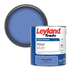 Leyland Trade Vinyl Matt Walls & Ceilings Emulsion Paint Violets are Blue (PPG1246-6) 2.5L