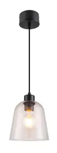 GoodHome Calume Transparent Pendant ceiling light, (Dia)180mm