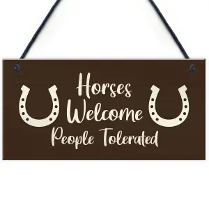 Funny Stable Sign Hanging Door Plaque Horse Lover Gift Horse Sign Pet Gift