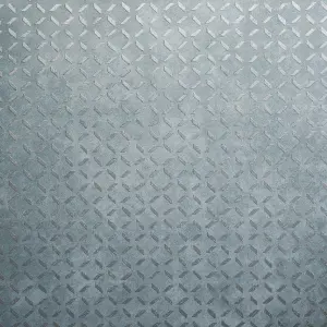 Galerie Urban Classics Steel Blue Soho Metallic Industrial Grid Wallpaper Roll