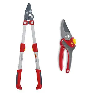 Wolf Garten RR900T POWER Cut Bypass Telescopic Loppers & RR2500 Pruner Secateurs