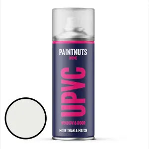 PaintNuts UPVC Door & Window Satin Paint - Signal White - 400ml Spray Can (RAL9003)