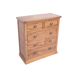 Tirolo 5 Drawer Chest of Drawers Brass Cup Handle