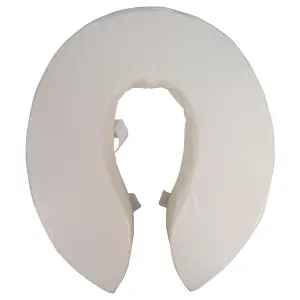 Foam Padded Raised Toilet Seat - Raised 4 Inches - Easy Install Removable Cover