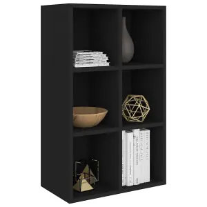 Berkfield Book Cabinet/Sideboard Black 66x30x97.8 cm Engineered Wood