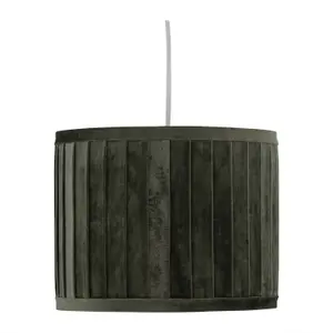 First Choice Lighting Sundance Dark Green Velvet Pleated 30cm Lamp Shade with Gold Inner