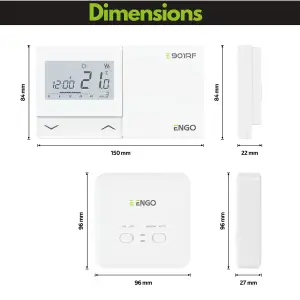 ENGO E901-RF 7 day Programmable Wireless Thermostat Boiler Central Heating Controller