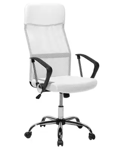 Beliani Minimalist Office Chair White DESIGN