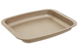 Interiors by Premier BPA Free 32cm Roasting Pan, Champagne Finish Roasting Dish For Kitchen, Elegant  Roasting Pan For Baking