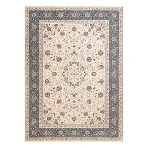 Carpet Wool NAIN Ornament, frame 7179/51643 beige / blue 160x230 cm