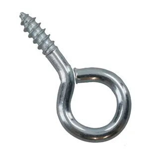 Screw Eye Hooks Fasteners Picture Curtain Hanger 10mm Hook 35mm Length 18pc