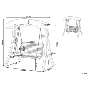 Patio Swing ANDRIA Wood Dark Wood