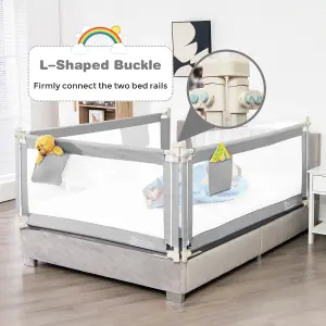 Costway 145 cm Toddler Bed Rail Infant Safety Bed Guardrail