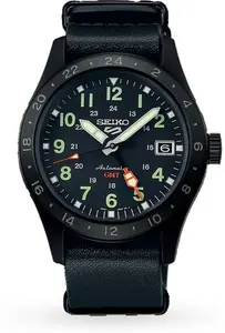 Seiko 5 Sports Field Deception Mechanical GMT Mens Watch Black Ssk025k1 39.5mm - Seiko 5 Sports Watches