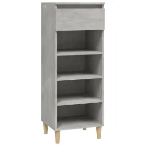 Berkfield Shoe Cabinet Concrete Grey 40x36x105 cm Engineered Wood