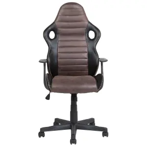 Office Chair Faux Leather Brown SUPREME