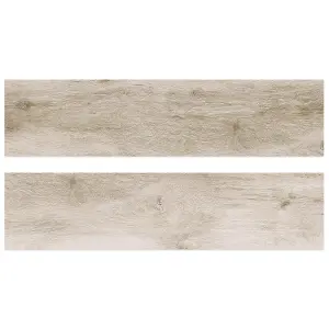 Glade Matt Beech Wood Effect Porcelain Outdoor Tile - Pack of 15, 5.42m² - (L)300x(W)1205mm