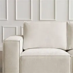 DUSK Brooklyn 3 Seater Sofa - Ivory - Chenille