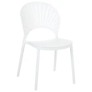 Set of 4 Garden Chairs OSTIA White