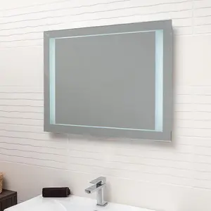 Dakota LED Illuminated Backlit Bathroom Mirror with Demister (H)600mm (W)800mm