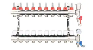 Warmer System Underfloor Heating 10 Port PSW Manifold with Wilo Para Pump and Blending Valve Set