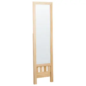 Standing Mirror with Shelf LUISANT Wood Light Wood