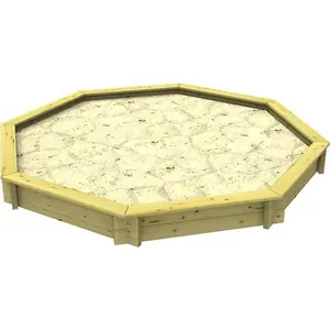 Garden Timber Company Wooden Sandpit 6ft Octagonal - 295mm Height - 27mm Thick Wall