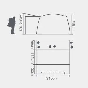 Hi-Gear Fairway 200 Driveaway Awning for Campervans & Motorhomes