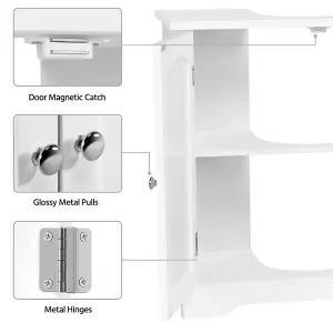 Yaheetech White Freestanding Bathroom Under Sink Cabinet