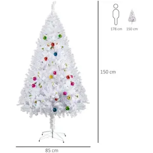 Durham Artificial Fir Christmas Tree 4.92ft H x 2.79ft W x 2.79ft D