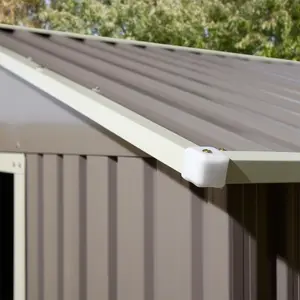 Trentvale 8X6 Metal Apex Shed Light Grey Light Grey