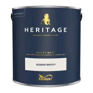 Dulux Trade Heritage Roman White Velvet matt Wall paint, 2.5L