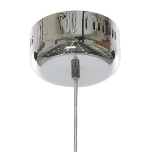 Glass Pendant Lamp Silver BENI Big