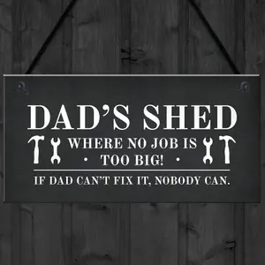 Dads Shed Sign Hanging Garden Plaque Gift For Dad Fathers Day Funny Gift For Him