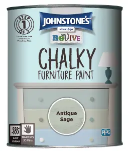 Johnstone's Chalky Furniture Paint Antique Sage 750ml