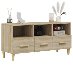 Berkfield TV Cabinet Sonoma Oak 102x36x50 cm Engineered Wood