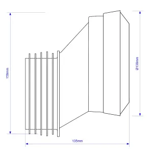 McAlpine Push-fit Offset Non extendable Pan connector (Dia)110mm