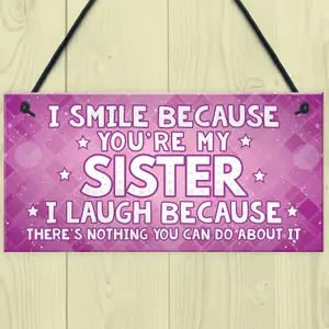 Funny Sister Plaque Gift For Sister Sign Funny Gift For Her Birthday Christmas Gift Keepsake